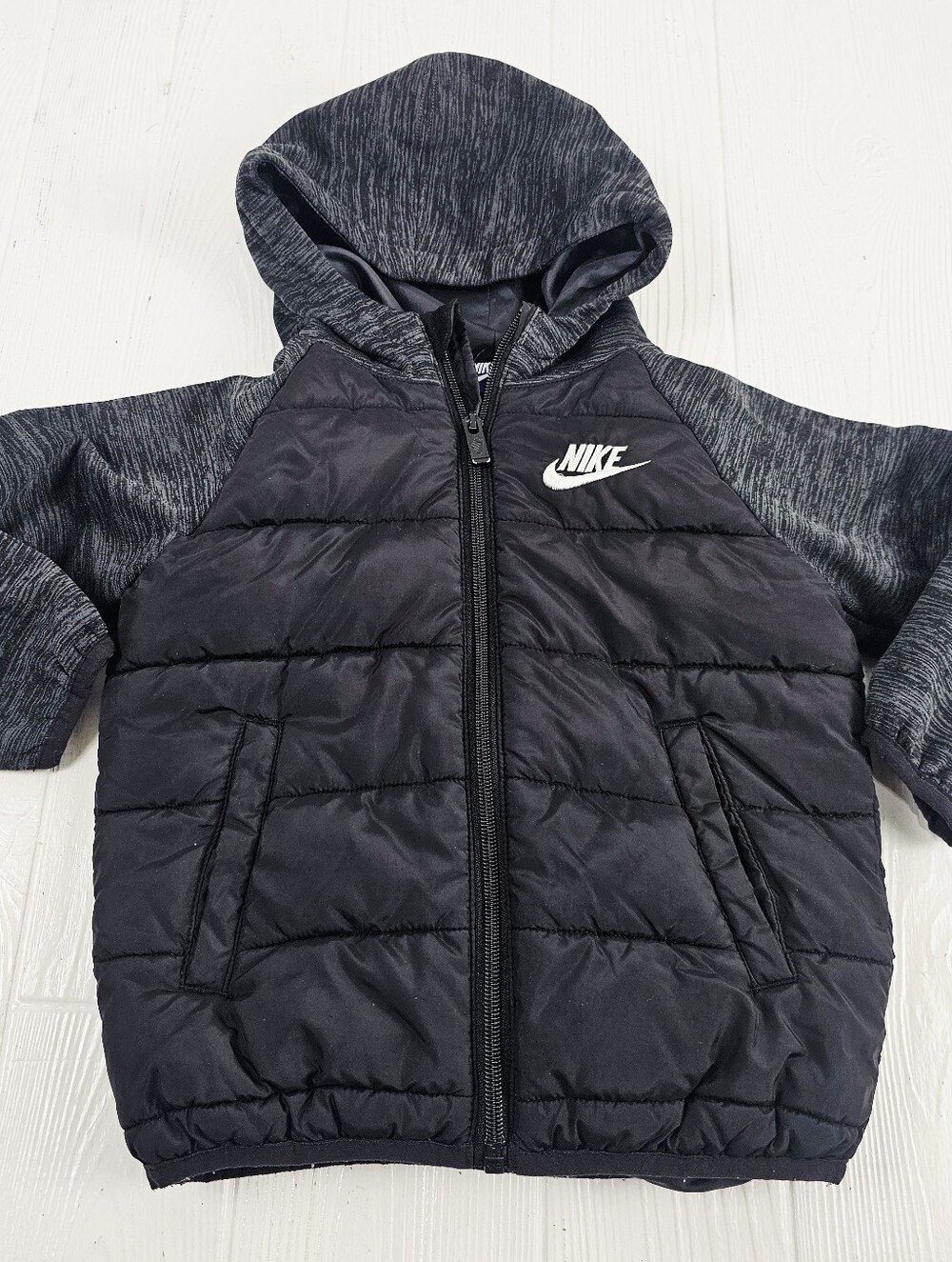 Nike Toddler Therma Sleeve Black Puffer Jacket